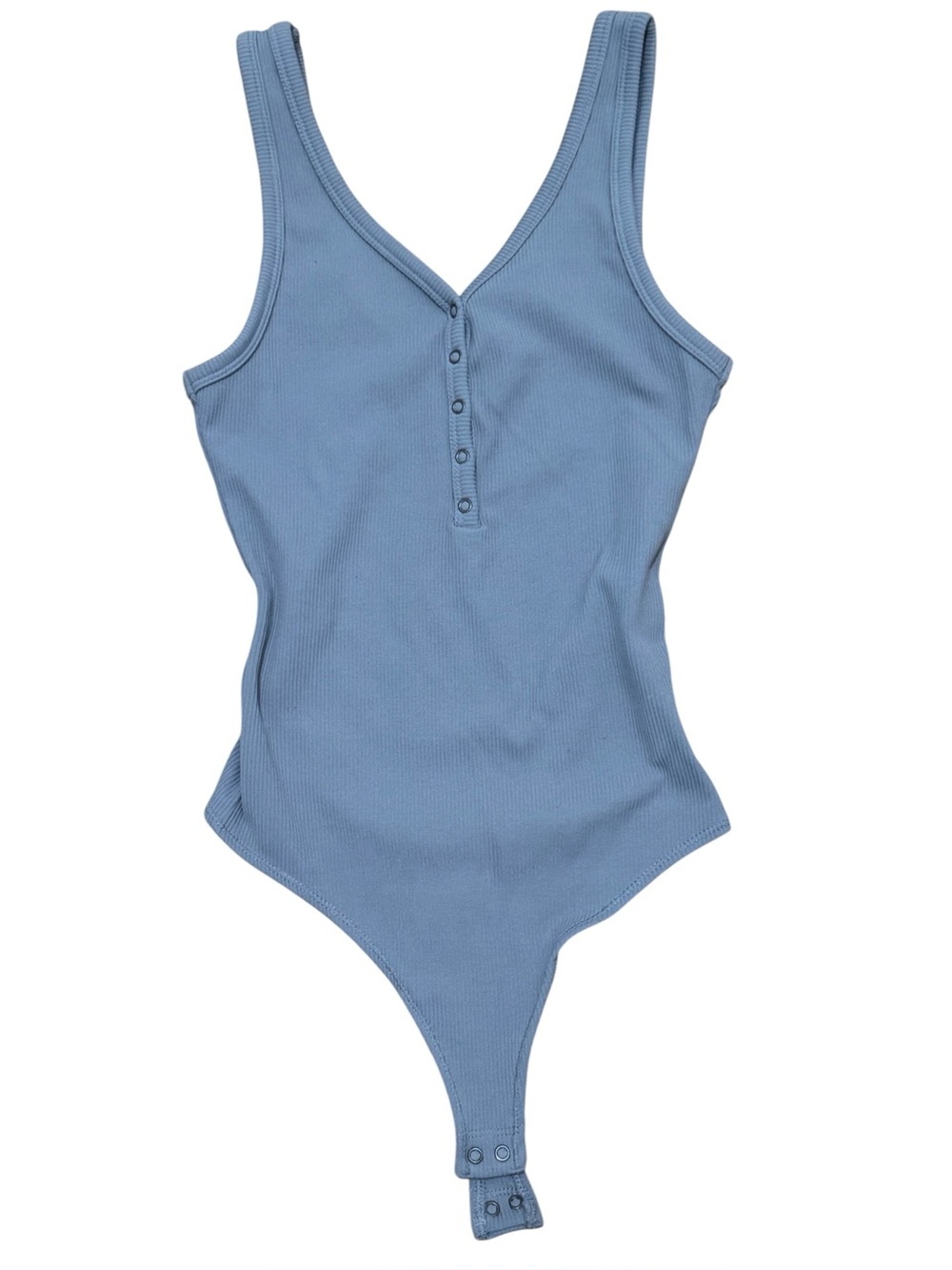 Abercrombie & Fitch Ribbed Tank Bodysuit Snap Button Sleeveless XS NWOT